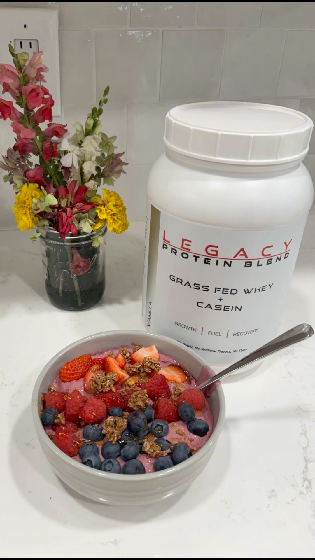 Berry Protein Smoothie Bowl