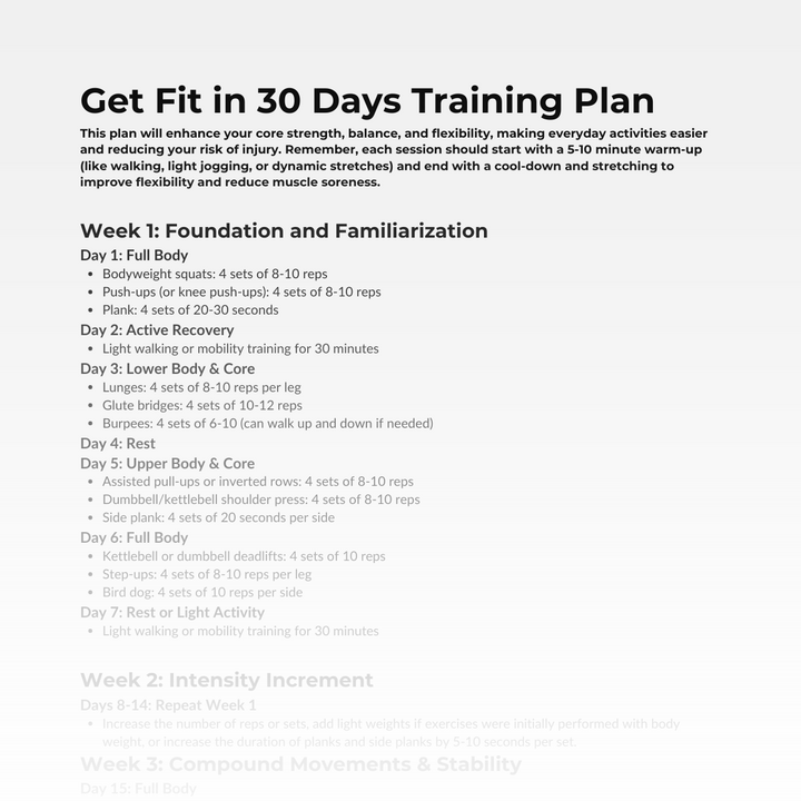 How to Get Fit in 30 Days