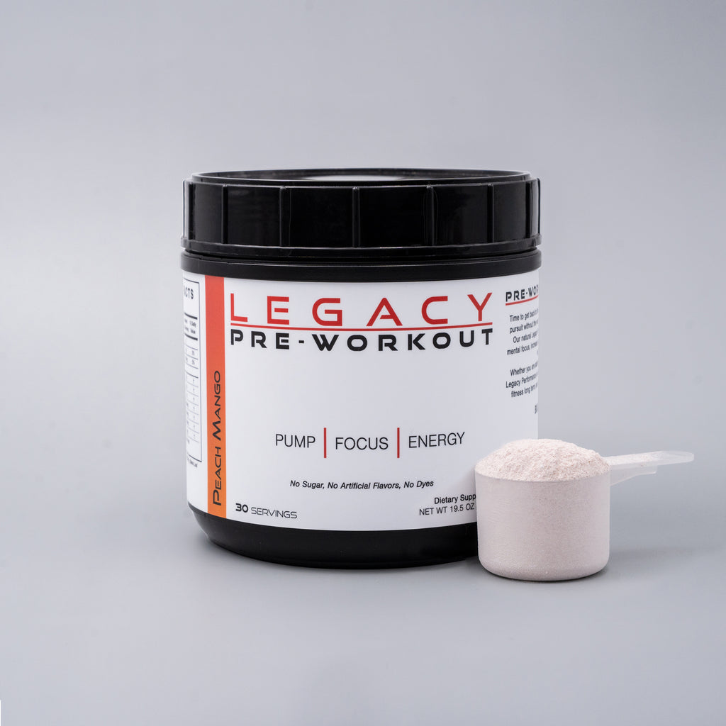 Legacy Pre-Workout Peach Mango scoop